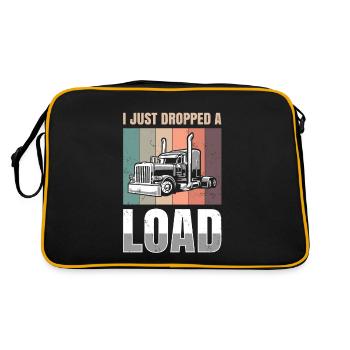 Ich Habe Gerade Eine Ladung Für Alle Trucker - Retro Tasche - Schwarz/Gold - Hinten