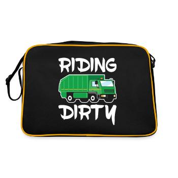 Rouler Dirty Funny Garbage Truck Designs - Sac Retro - noir/or - Dos