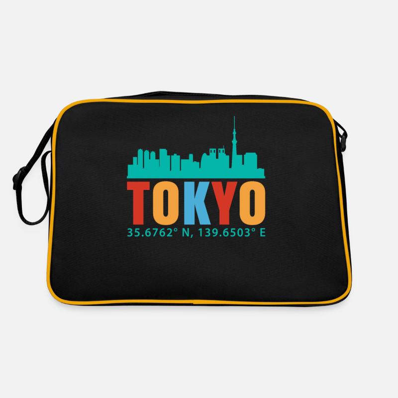 Tokio - Retro Tasche - Schwarz/Gold