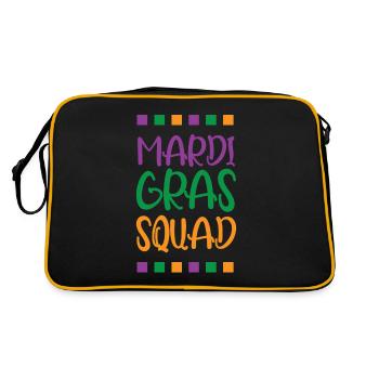Mardi Gras Squad - Retro Tasche - Schwarz/Gold - Hinten