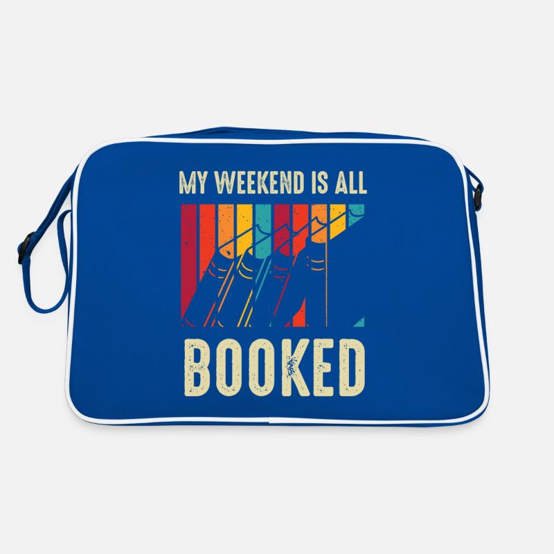 My Weekend Is All Booked Bookworm Retro Tasche