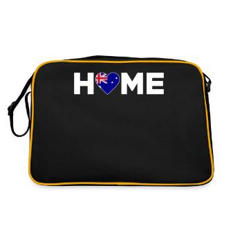 Australie Accueil Drapeau de l’Australie - Sac Retro - noir/or - Dos
