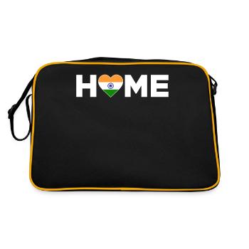 India Home India Flag India Love - Retro Bag - black/gold - Back