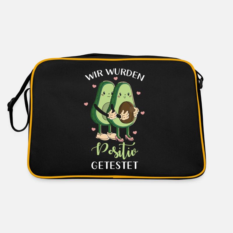 Wir Wurden Positiv Getestet Avocado Retro Tasche