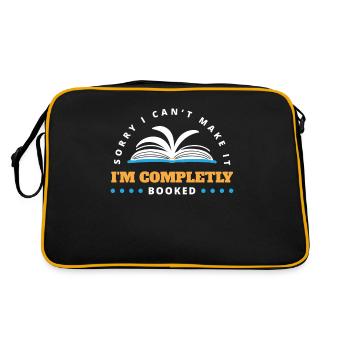 Bookworm Book Lover Literary Reading - Retro Tasche - Schwarz/Gold - Hinten