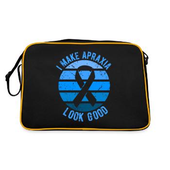 Speech Apraxia Awareness I Make Apraxia Of Speech - Retro Bag - black/gold - Back
