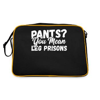 Pants? You Mean Leg Prisons No Pants - Retro Bag - black/gold - Back