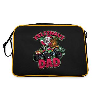 Feliz Navi Dad Xmas Dad Design for Fathers Day in - Retro Bag - black/gold - Back