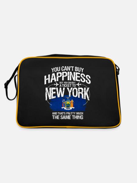 New York - Retro Bag - black/gold - Back