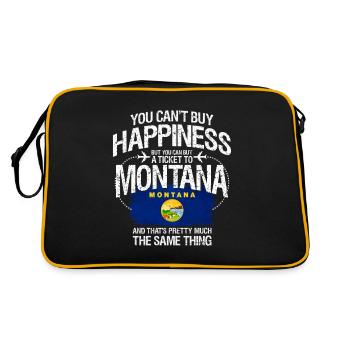 Montana - Retro Tasche - Schwarz/Gold - Hinten