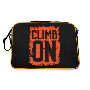 Mountaineering Sayings Climb On - Retro Bag - black/gold - Back