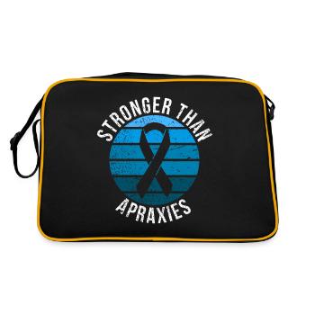 Speech Apraxia Awareness Stronger Apraxia Of - Retro Bag - black/gold - Back