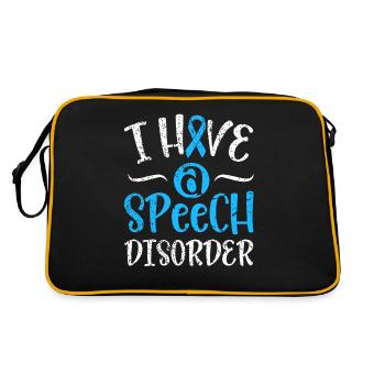 Speech Disorder Apraxia Awareness Apraxia Of - Retro Bag - black/gold - Back
