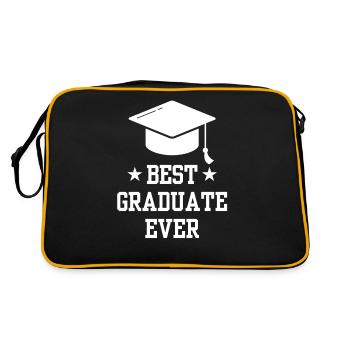Best Graduate of All Time Graduated Graduates - Retro Bag - black/gold - Back