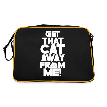 Take The Cat Away From Me Dog Puppy Lover - Retro Bag - black/gold - Back