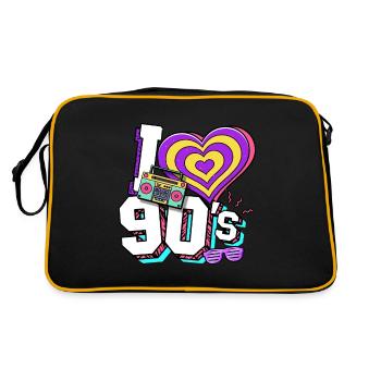 Années 90 J’aime années 90 - Sac Retro - noir/or - Dos