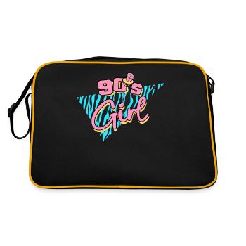 Fille des années 90 et 90 - Sac Retro - noir/or - Dos
