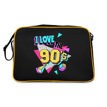Les années 90 J’aime les années 90 - Sac Retro - noir/or - Dos