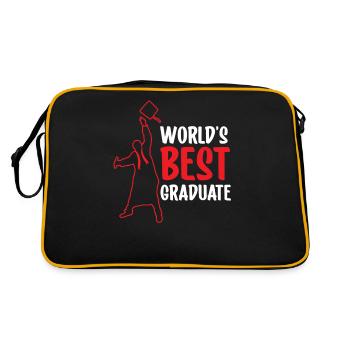 World's Best Graduate Graduation Party Graduates - Retro Bag - black/gold - Back