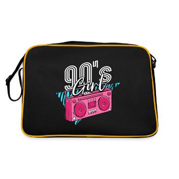Fille des années 90 et 90 - Sac Retro - noir/or - Dos