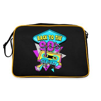 Retour des années 90 aux années 90 - Sac Retro - noir/or - Dos