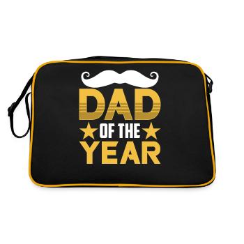 Père de l’année Papa Proverbes Fête des Pères Papa - Sac Retro - noir/or - Dos