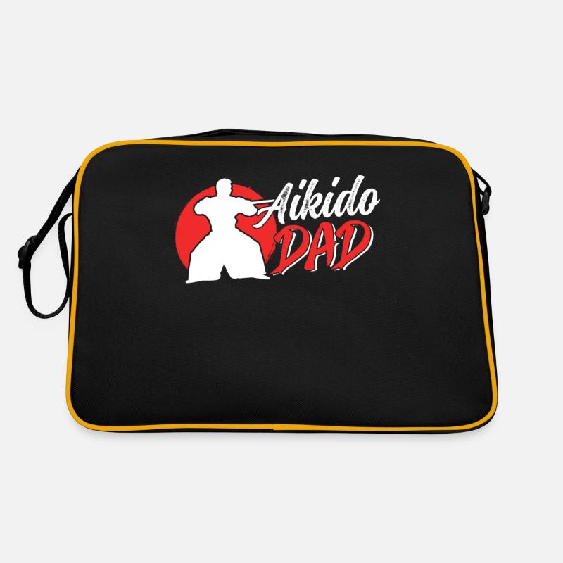 Aikido Vater Kämpfer Kampfsport Kampfkunst Retro Tasche