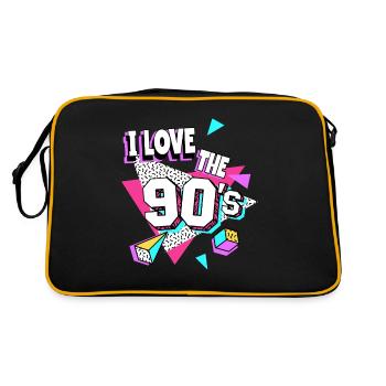 Les années 90 J’aime les années 90 - Sac Retro - noir/or - Dos