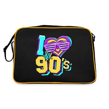 Années 90 J’aime années 90 - Sac Retro - noir/or - Dos
