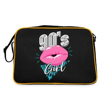 Fille des années 90 et 90 - Sac Retro - noir/or - Dos