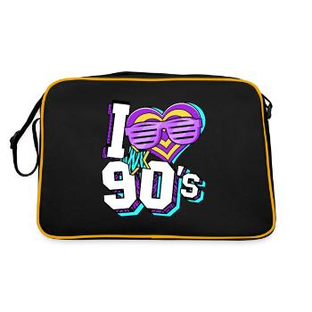 Années 90 J’aime années 90 - Sac Retro - noir/or - Dos
