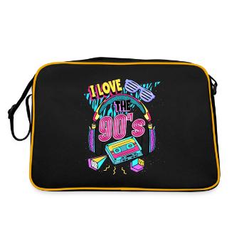 Les années 90 J’aime les années 90 - Sac Retro - noir/or - Dos