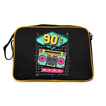 Fille des années 90 et 90 - Sac Retro - noir/or - Dos