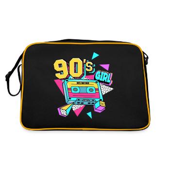 Fille des années 90 et 90 - Sac Retro - noir/or - Dos