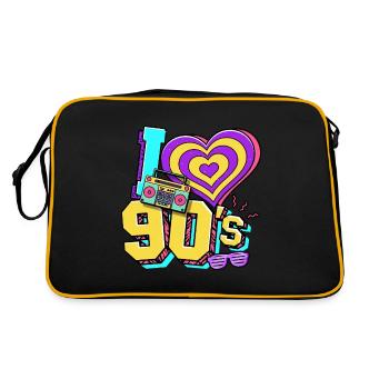 Années 90 J’aime années 90 - Sac Retro - noir/or - Dos