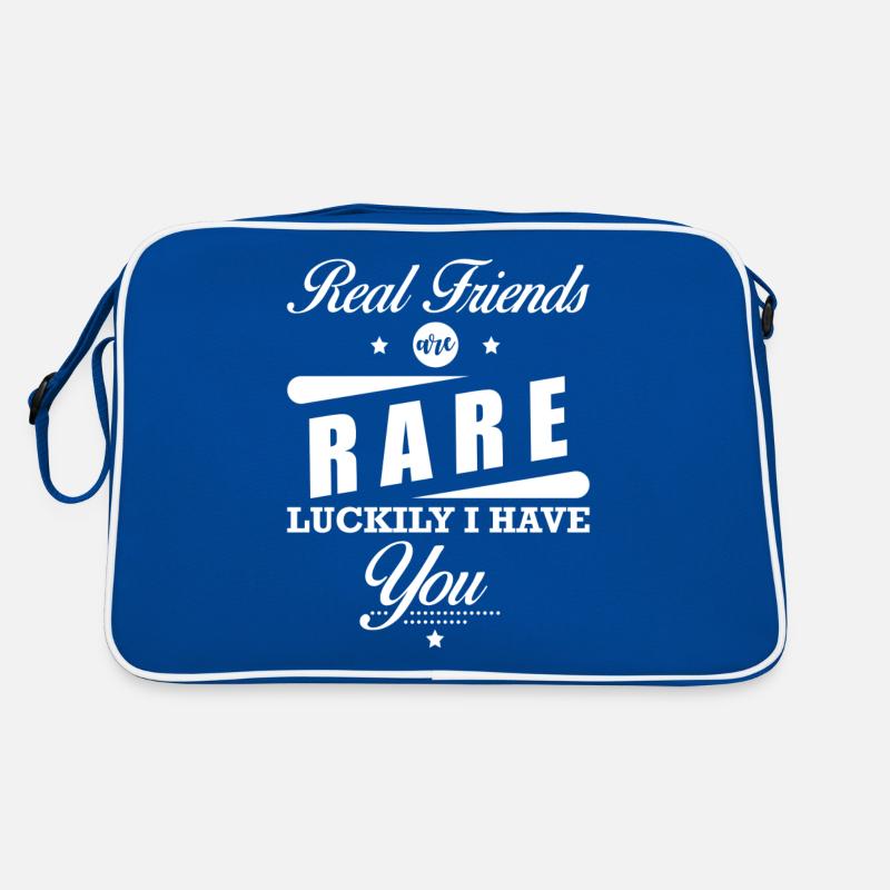 Freundschaft Spruch Echte Freunde Sind Selten Retro Tasche