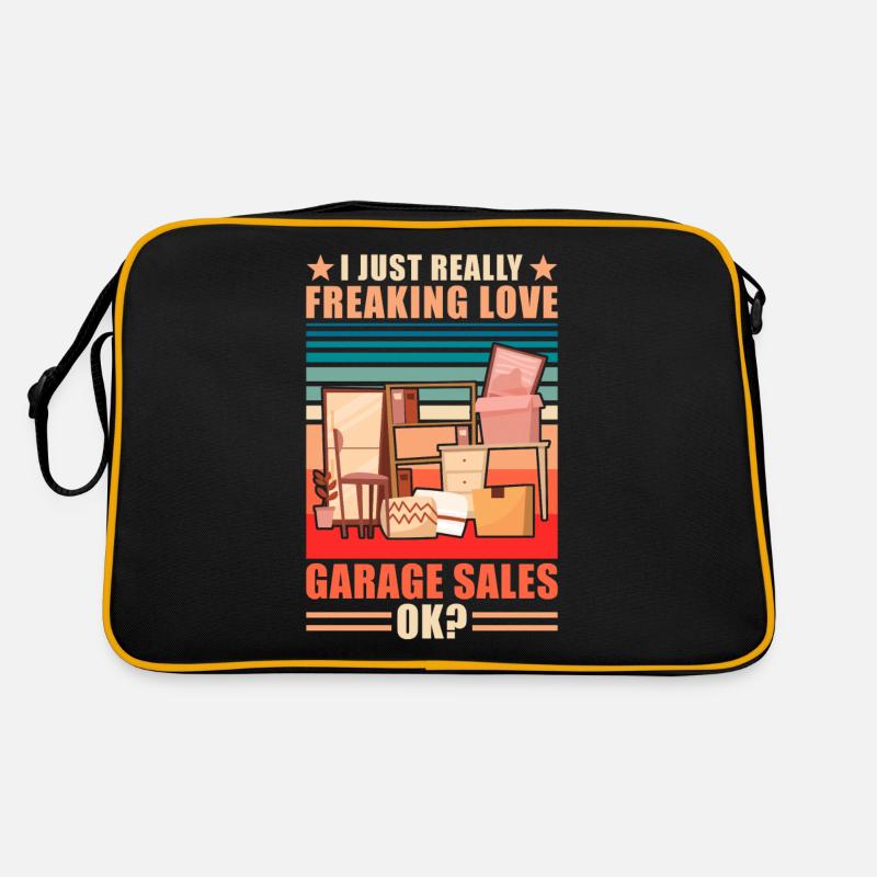 Slogan de vente de garage Sac Retro