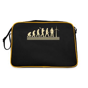 Entwicklung Der Turbinenmechanik - Retro Tasche - Schwarz/Gold - Hinten