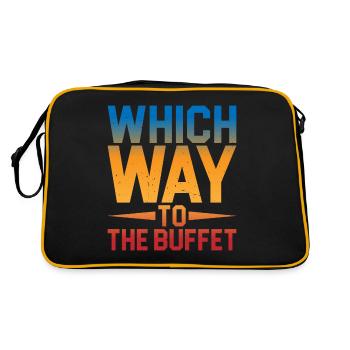 Which Way To The Buffet 12 - Retro Tasche - Schwarz/Gold - Hinten