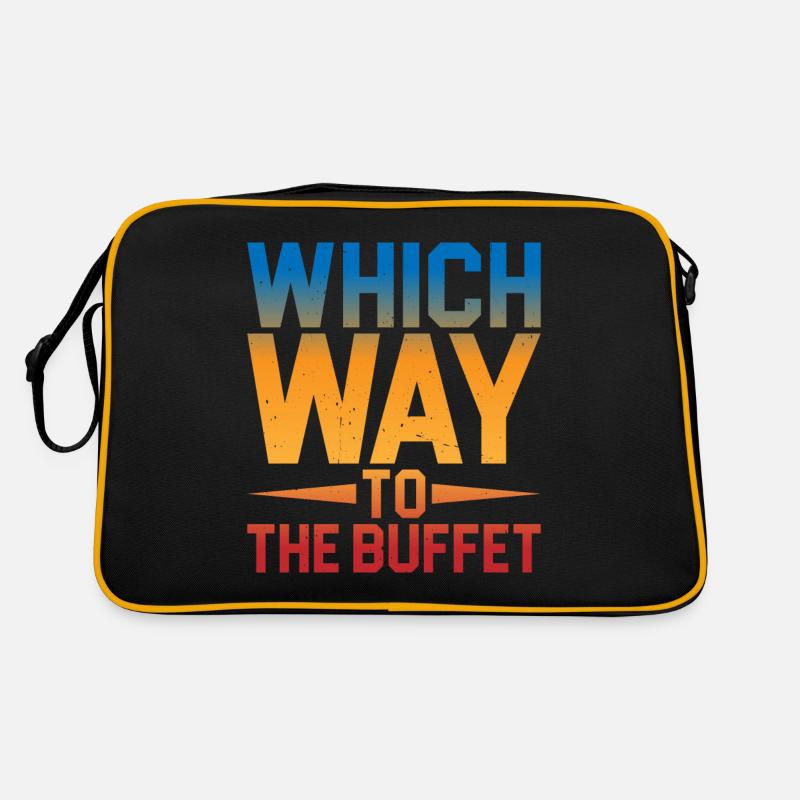 Which Way To The Buffet 12 Retro Tasche