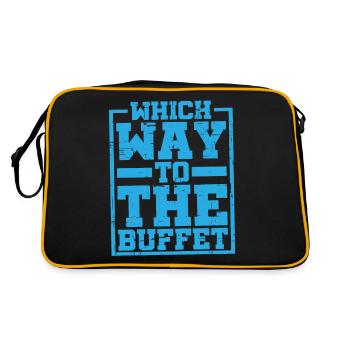 Which Way To The Buffet 11 - Retro Tasche - Schwarz/Gold - Hinten