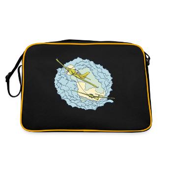 Avion Pilotes d'avion Motif Pilotes amateurs - Sac Retro - noir/or - Dos
