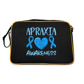 Speech Apraxia Awareness I Make Apraxia Of Speech - Retro Bag - black/gold - Back