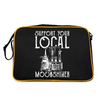 Soutenez votre alcool Moonshiner Moonshine local - Sac Retro - noir/or - Dos