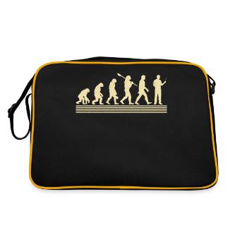 Evolution Des Gymnasiallehrers - Retro Tasche - Schwarz/Gold - Hinten