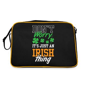 Don't worry this is just an Irish quirk Irishman - Retro Bag - black/gold - Back
