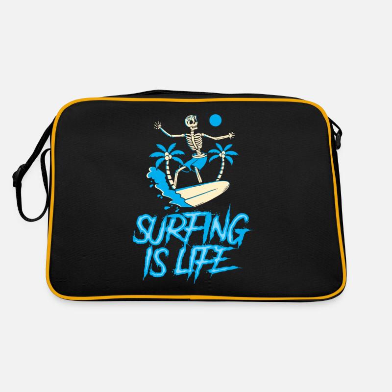 Le surf, c’est la vie Surfboard Surfer Surf Sac Retro