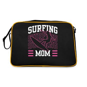 Surf Mama Surf Surf surf surf surfeur - Sac Retro - noir/or - Dos