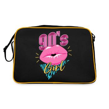 Fille des années 90 et 90 - Sac Retro - noir/or - Dos