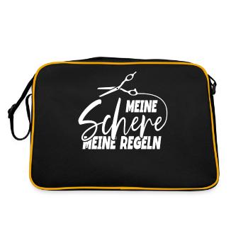 Mes ciseaux Mes règles Coiffeur - Sac Retro - noir/or - Dos